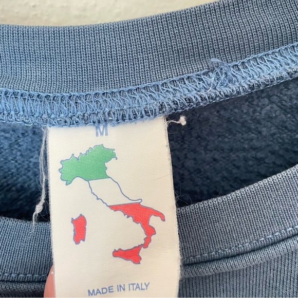 Vintage Amalfi Italia Crewneck Sweatshirt Made in Italy Blue Size M - Picture 3 of 5